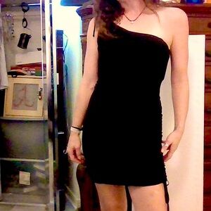 Black Cocktail Mini Dress